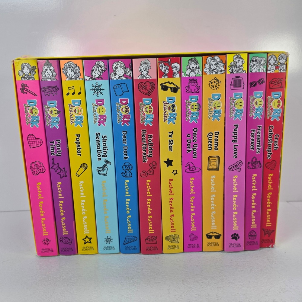 Dork Diaries The Ultimate Collection 12 Book Box Set Rachel Renee Russell Pink